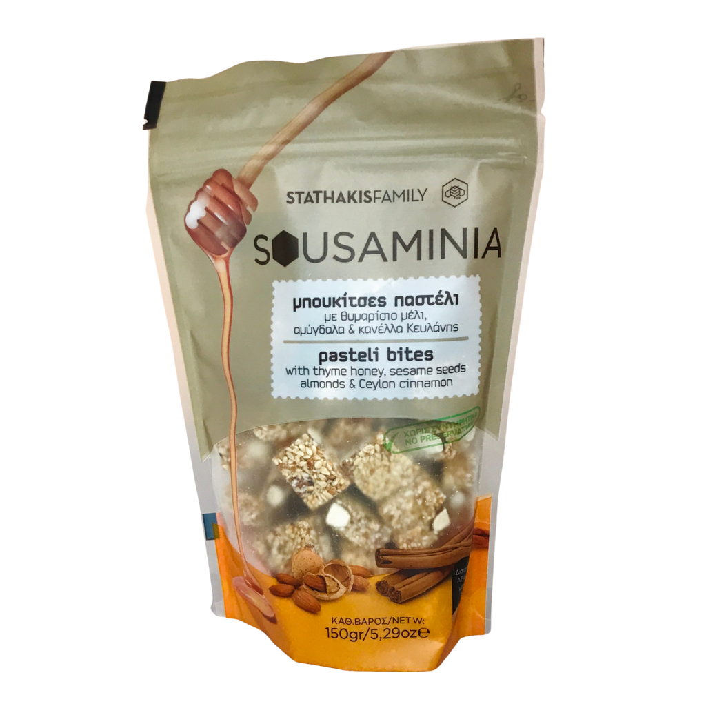 Sousaminia "Pasteli" Bites with Almonds